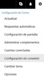 Cómo trabajar sin conexión en Outlook.com