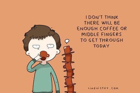 Si eres amante del café, estas ilustraciones de Lingvistov están hechas para ti