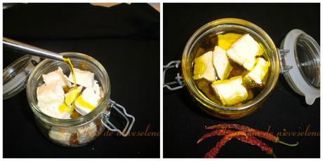 Queso marinado picante
