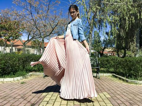 PINK MAXI SKIRT