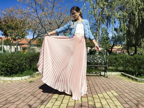 PINK MAXI SKIRT