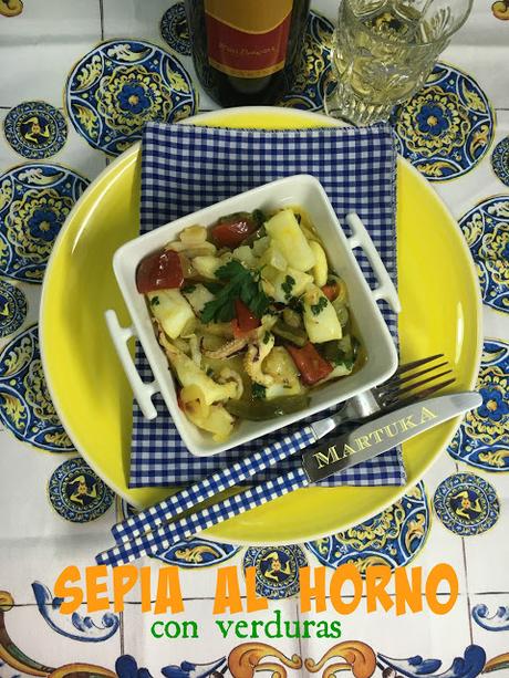 Sepia Al Horno Con Verduras