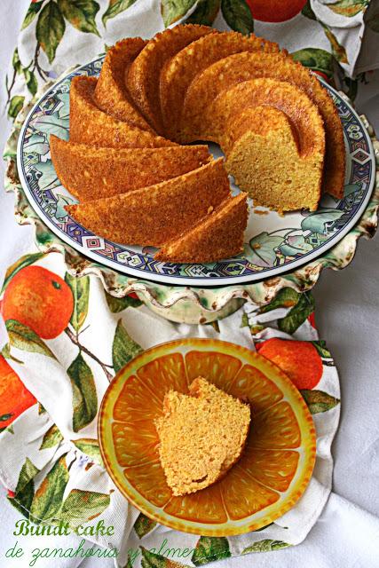 Bundt cake de zanahoria y almendra sin grasa,bizcocho de zanahoria sin grasa