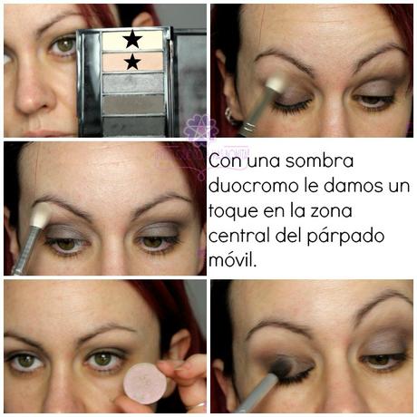 Maquillaje en tonos lilas