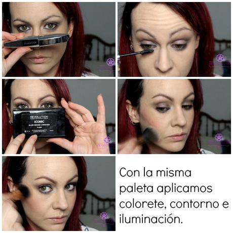 Maquillaje en tonos lilas