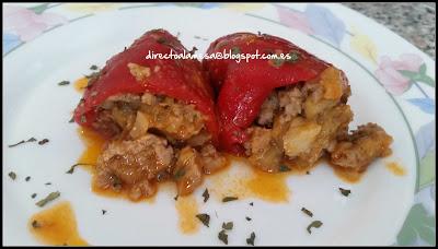 Pimientos del piquillo rellenos de carne