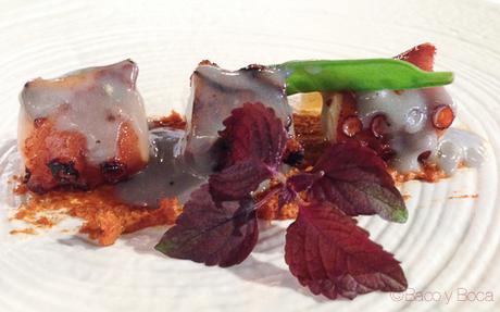 Pulpo enTips baco y boca