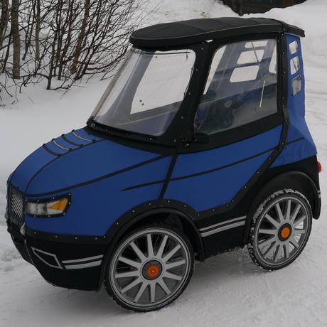 La bicicleta-coche PodRide, un práctico vehículo para desplazarse por la ciudad y nieve