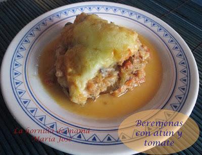 Una receta, dos versiones: Berenjenas con atún y tomate