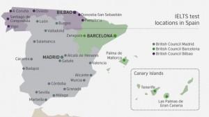 location ielts spain