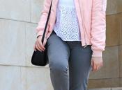 Outfit casual bomber rosa
