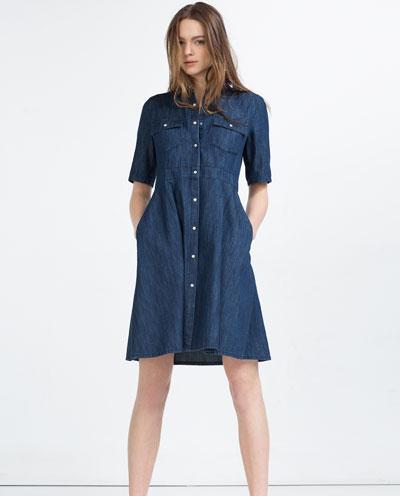 vestido denim camisero