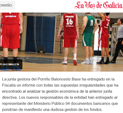 El deporte base en Porriño puede desaparecer por fraude en las subvenciones..