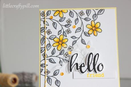 Gray and yellow any occasion card