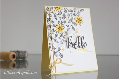 Gray and yellow any occasion card