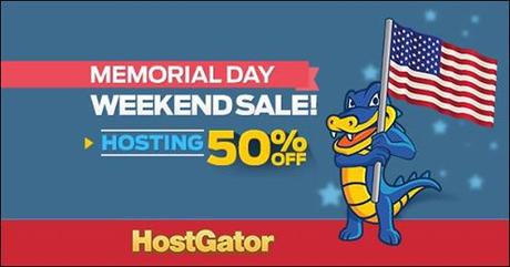 Hostgator cupon de descuento del 50% por el Memorial Day