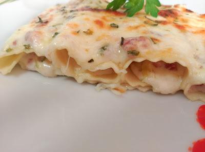 Canelones con queso