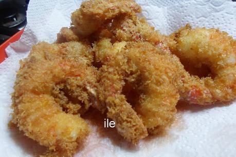 Gambas o langostinos rebozados en coco