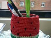Portalapices sandia crochet