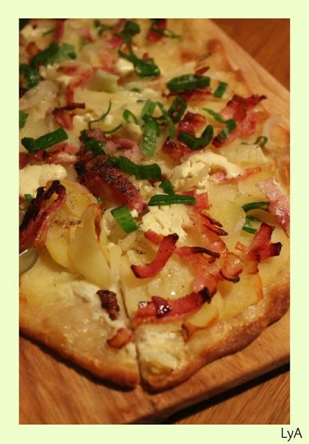 Pizza de patata y bacon suiza, Waadtländer Flammkuchen... para Cocinas del Mundo