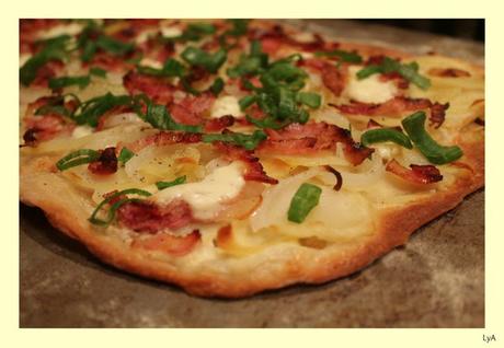 Pizza de patata y bacon suiza, Waadtländer Flammkuchen... para Cocinas del Mundo