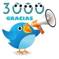 + 3000 Seguidores en Twitter