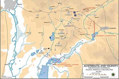 mapa batalla austerlitz