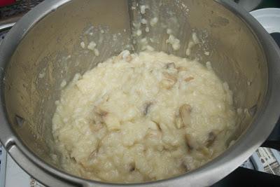 Risotto suizo de champiñones vegetariano en Thermomix sin lactosa ni gluten
