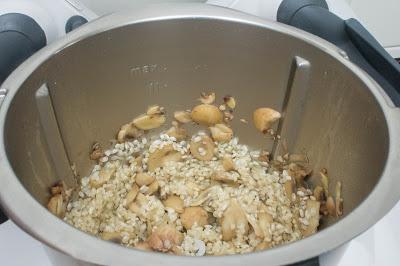 Risotto suizo de champiñones vegetariano en Thermomix sin lactosa ni gluten