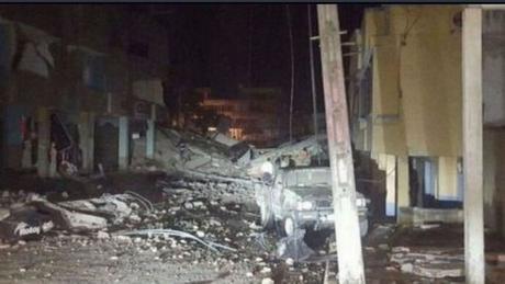 Imagen de Twitter sobre los destrozos del terremoto.
