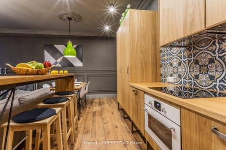 Clásico con toques citricos galletilla taburete