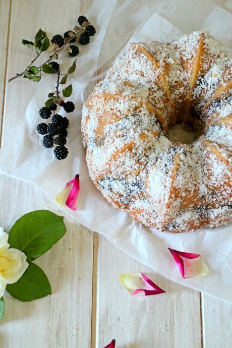 bundt cake de coco, bizcocho de moras, bizcocho de coco