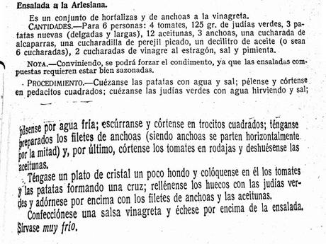 Ensalada arlesiana... para el Reto de la Marquesa de Parabere