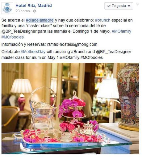 dia de la madre, ideas dia de la madre, restaurantes dia de la madre, oferta dia de la madre, promocion dia de la madre, regalos dia de la madre, plan social media, hotel ritz