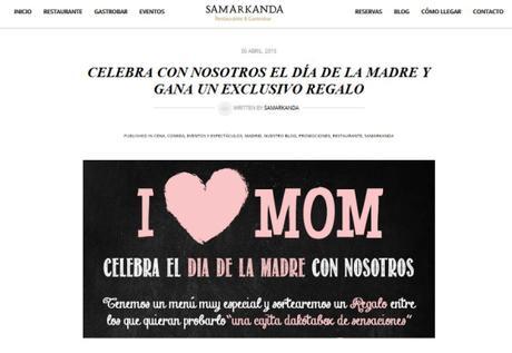 dia de la madre, ideas dia de la madre, restaurantes dia de la madre, oferta dia de la madre, promocion dia de la madre, regalos dia de la madre, plan social media, restaurante samarkanda