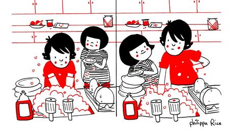 15 ilustraciones graciosas y románticas que representan los gestos de cariño más espontáneos