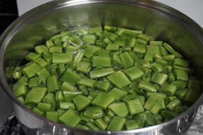 Judías verdes con cebolla y jamón