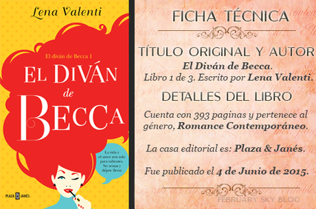 Reseña N°12: El Diván de Becca (Trilogia el Divan de Becca #1) - Lena Valenti