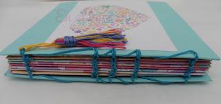 Mini álbum con encuadernación copta. Mini-album,  bookbinding coptic.