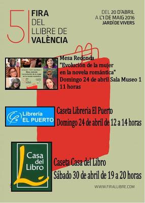 51ª Feria del Libro Valencia 2016. Horario firmas