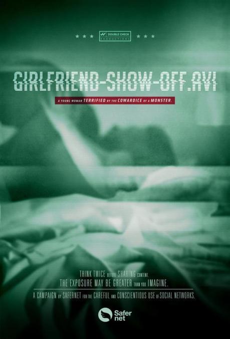 Esta campaña simula pósters de cine para alertar sobre el peligro de compartir vídeos íntimos