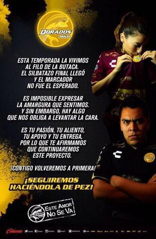 Dorados de Sinaloa envía sentida carta a su afición