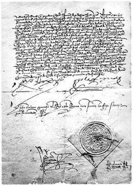 Edicto de Granada. Con él, miles de judíos eran forzados al exilio por orden de los Reyes Católicos.