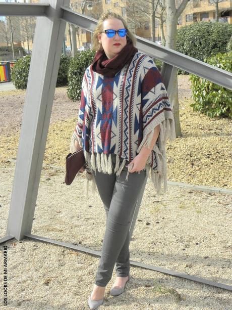 zalando-gris-violeta-by-mango-look-talla-grande-curvy-blogger-madrid-outfit-jeans-gris-look-casual-Jersey-Poncho-jersey-etnico-poncho-fashion-blogger-curvy-look-burgundy-jeans-grises-los-looks-de-mi-armario-talla-grande-plus-size http://www.loslooksdemiarmario.com/2016/04/etnic-style-poncho-look-curvy.html