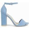 Sandalias de tacón color azul claro