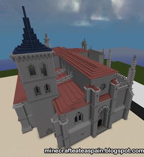 Réplica Minecraft de la Iglesia de Santamaría la Real, Aranda de Duero, Burgos, España.