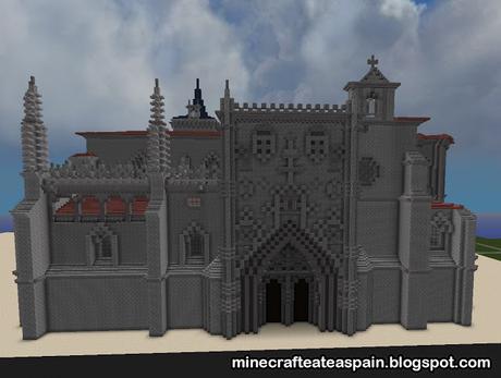 Réplica Minecraft de la Iglesia de Santamaría la Real, Aranda de Duero, Burgos, España.