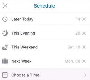 Opciones para programar correos en Outlook para móviles