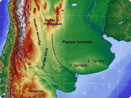 La Argentina está compuesta por nueve regiones geográficas.