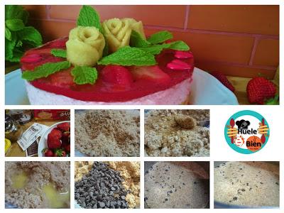 Tarta mousse de fresas